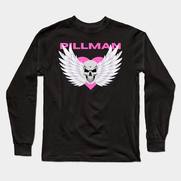 "Pillman" Long Sleeve T-Shirt by Dropkick Designs Graphics